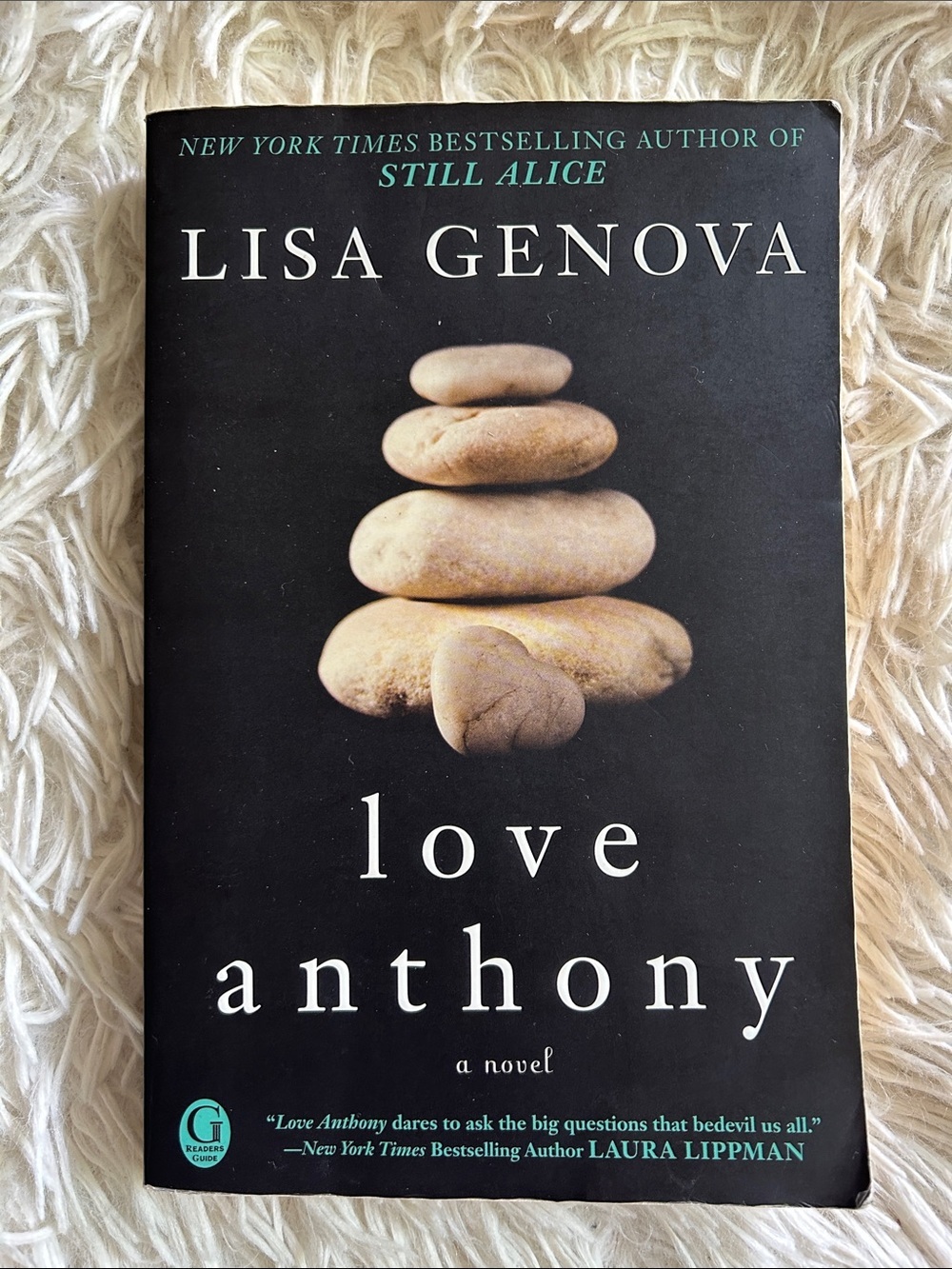 "Love Anthony" Paperback Book - Black Cover by Lisa Genova